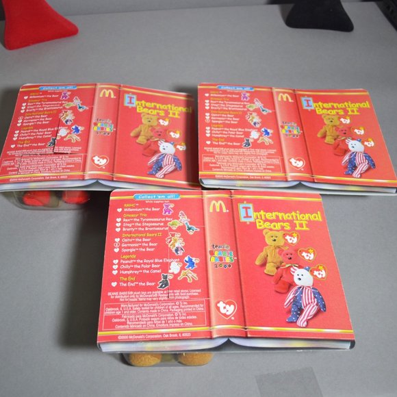 2000 Ty McDonald's Set of 3 International Bears II Teenie Beanie Babies - Picture 2 of 5